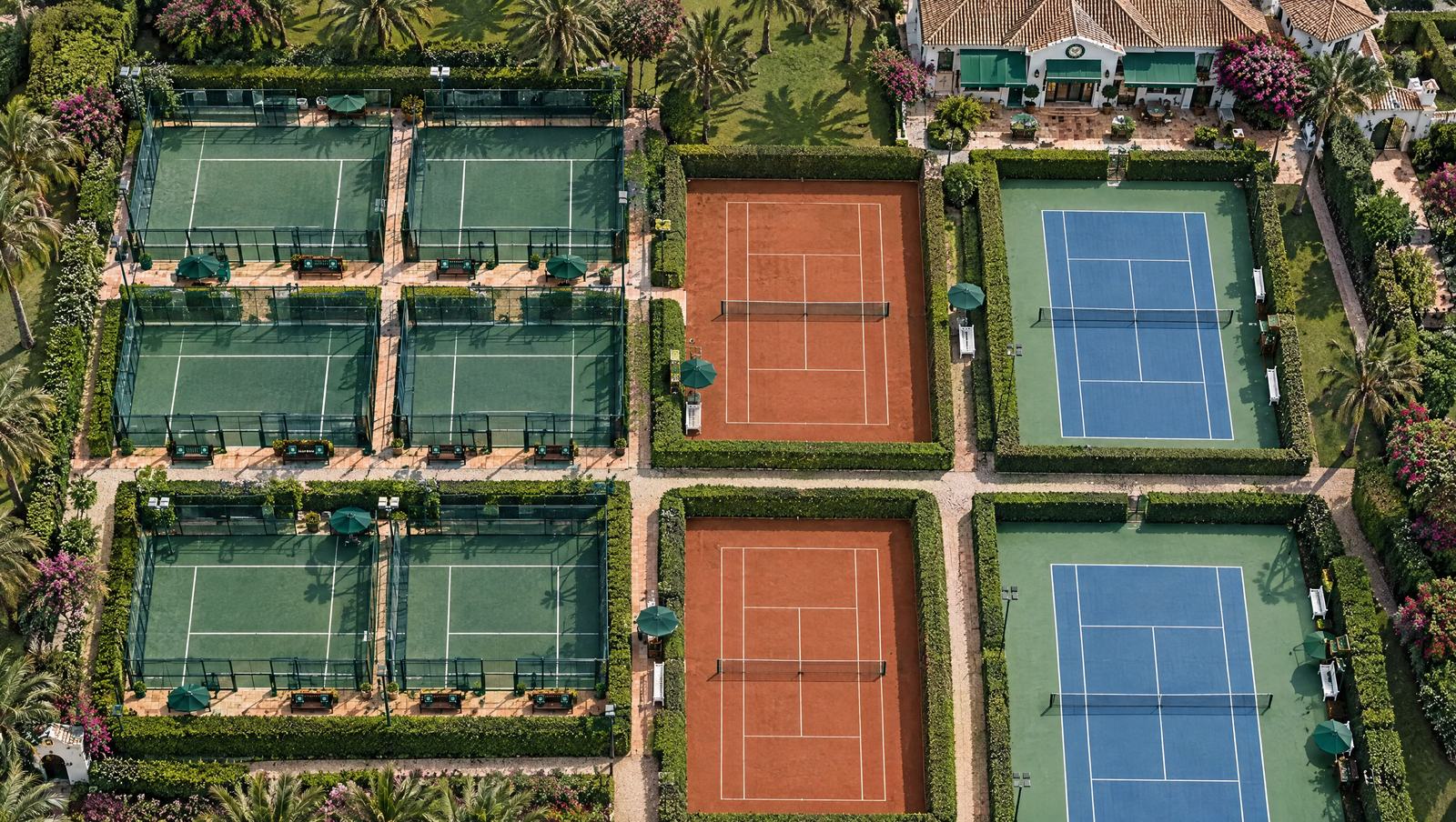 The padel courts from above